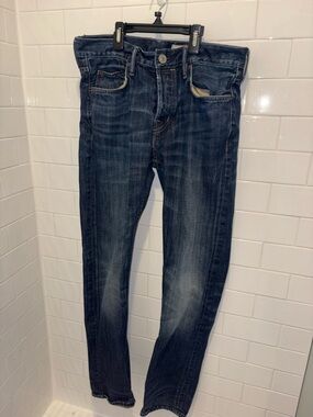 AllSaints Men’s Dark Blue Slim Straight Jeans